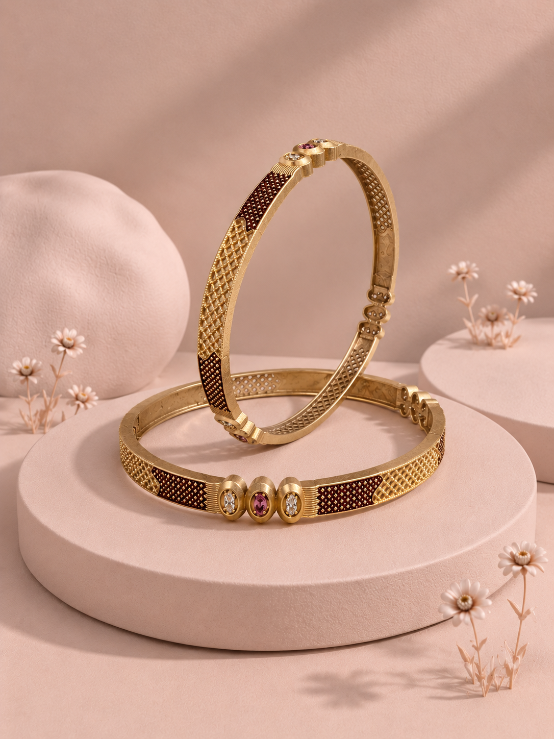 traditional designer style bangle pair 3